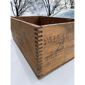 Primitive Wooden Crate Wickwire Spencer Steel Buffalo NY Industrial Farmhouse